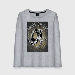 Лонгслив хлопковый женский MMA бой, цвет: меланж