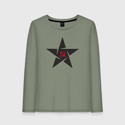 Женский лонгслив Black star USSR