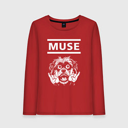 Лонгслив хлопковый женский Muse rock dog, цвет: красный