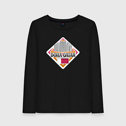 Лонгслив хлопковый женский Доха Катар, цвет: черный