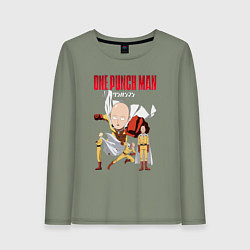 Лонгслив хлопковый женский Ванпанч, цвет: авокадо