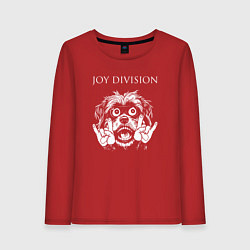 Лонгслив хлопковый женский Joy Division rock dog, цвет: красный