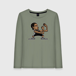 Лонгслив хлопковый женский Кавай Леонард, цвет: авокадо