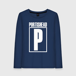 Лонгслив хлопковый женский Portishead, цвет: тёмно-синий