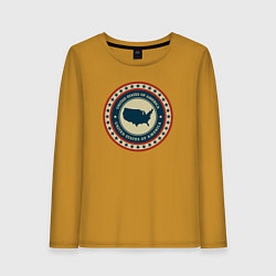 Лонгслив хлопковый женский American mood, цвет: горчичный