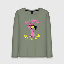 Лонгслив хлопковый женский Flamingo all the way, цвет: авокадо