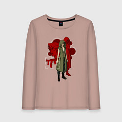 Лонгслив хлопковый женский Эйко терминатор зеро, цвет: пыльно-розовый