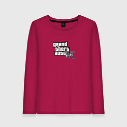 Лонгслив хлопковый женский Grand Theft Auto 6 vice city logo, цвет: маджента