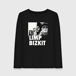 Лонгслив хлопковый женский Limp Bizkit rap rock, цвет: черный