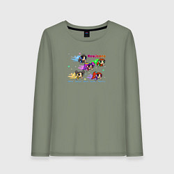 Лонгслив хлопковый женский NewJeans album Get Up Minji Hanni Danielle Haerin, цвет: авокадо