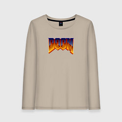 Женский лонгслив Doom logotype