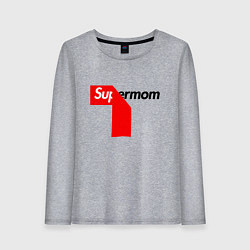 Лонгслив хлопковый женский Супермама, цвет: меланж