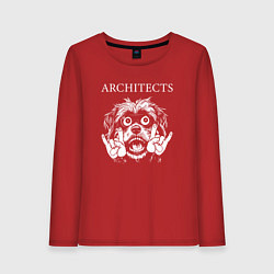 Лонгслив хлопковый женский Architects rock dog, цвет: красный