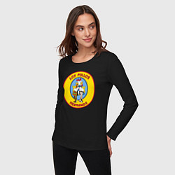 Лонгслив хлопковый женский Los Pollos hermanos Breaking bad, цвет: черный — фото 2