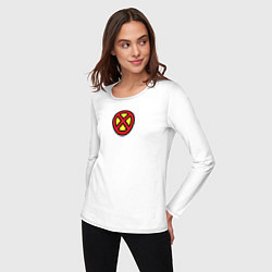 Лонгслив хлопковый женский X men logo, цвет: белый — фото 2