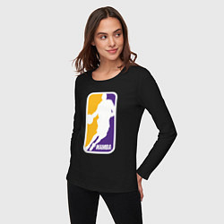 Лонгслив хлопковый женский Mamba Kobe Bryant, цвет: черный — фото 2