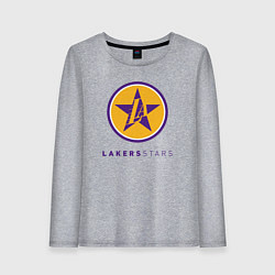 Лонгслив хлопковый женский Lakers stars, цвет: меланж