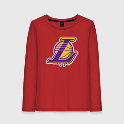 Лонгслив хлопковый женский Lakers team, цвет: красный