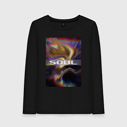 Лонгслив хлопковый женский Арт Soul, цвет: черный