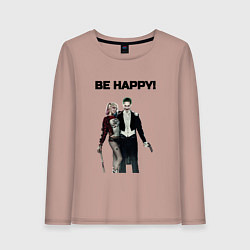 Женский лонгслив Be happy