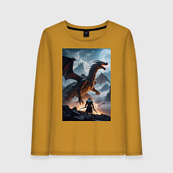 Женский лонгслив Сражение с драконом