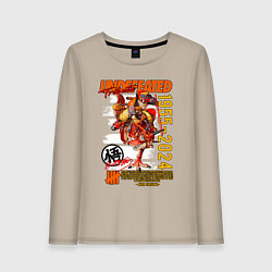 Лонгслив хлопковый женский Dragon ball Gokuu Son, цвет: миндальный