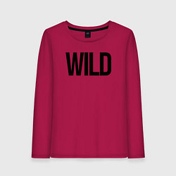 Лонгслив хлопковый женский Wild, цвет: маджента