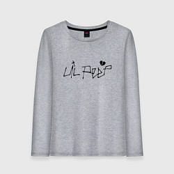 Лонгслив хлопковый женский Lil Peep playlist bill, цвет: меланж