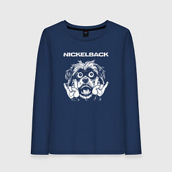 Женский лонгслив Nickelback rock dog