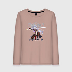 Лонгслив хлопковый женский Разор из игры Genshin Impact, цвет: пыльно-розовый