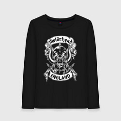 Лонгслив хлопковый женский Моторхед - англия, цвет: черный