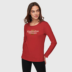 Лонгслив хлопковый женский Kingdom Come Deliverance 2 logo, цвет: красный — фото 2