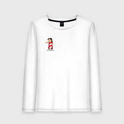 Лонгслив хлопковый женский Лило не трогала, цвет: белый