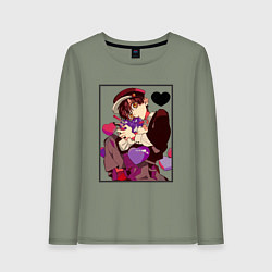 Лонгслив хлопковый женский Туалетный мальчик Ханако, цвет: авокадо