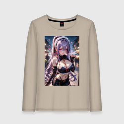 Женский лонгслив Горничная-куноити