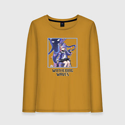 Лонгслив хлопковый женский Роча, цвет: горчичный