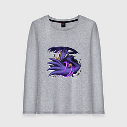 Лонгслив хлопковый женский Моя геройская академия Фумикаге Токоями, цвет: меланж