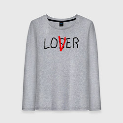 Лонгслив хлопковый женский Loser lover It, цвет: меланж