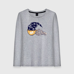 Лонгслив хлопковый женский Кофейный космос, цвет: меланж