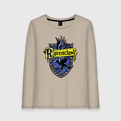 Лонгслив хлопковый женский Ravenclaw emblem, цвет: миндальный