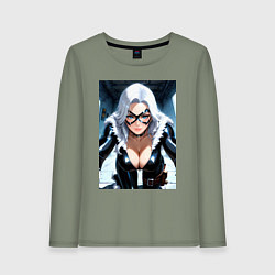 Женский лонгслив Черная кошка Фелиция Харди