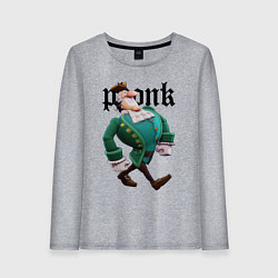 Лонгслив хлопковый женский Остров сокровищ - Ливси идет под фонк, цвет: меланж