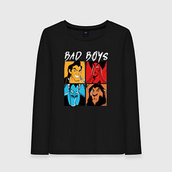 Лонгслив хлопковый женский Bad boys, цвет: черный