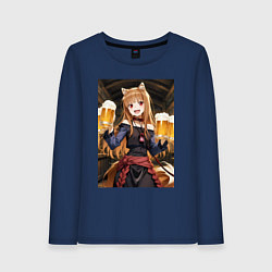 Женский лонгслив Волчица Холо с кружками пива