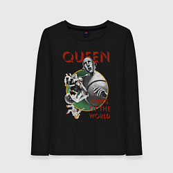 Лонгслив хлопковый женский Queen News of the World, цвет: черный