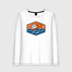 Женский лонгслив Кораблик в океане