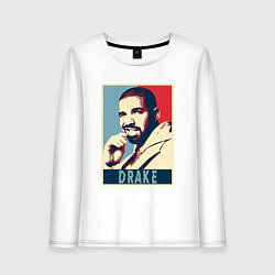 Лонгслив хлопковый женский Drake obey, цвет: белый