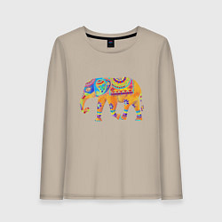 Женский лонгслив Батик слон индийский