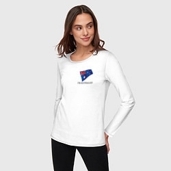 Лонгслив хлопковый женский Я Австралиец - патриотизм, цвет: белый — фото 2
