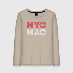 Женский лонгслив NYC coordinates